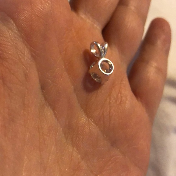 2ct D, VVS1 Moissanite Pendant - Argentium Silver - Picture 11 of 15